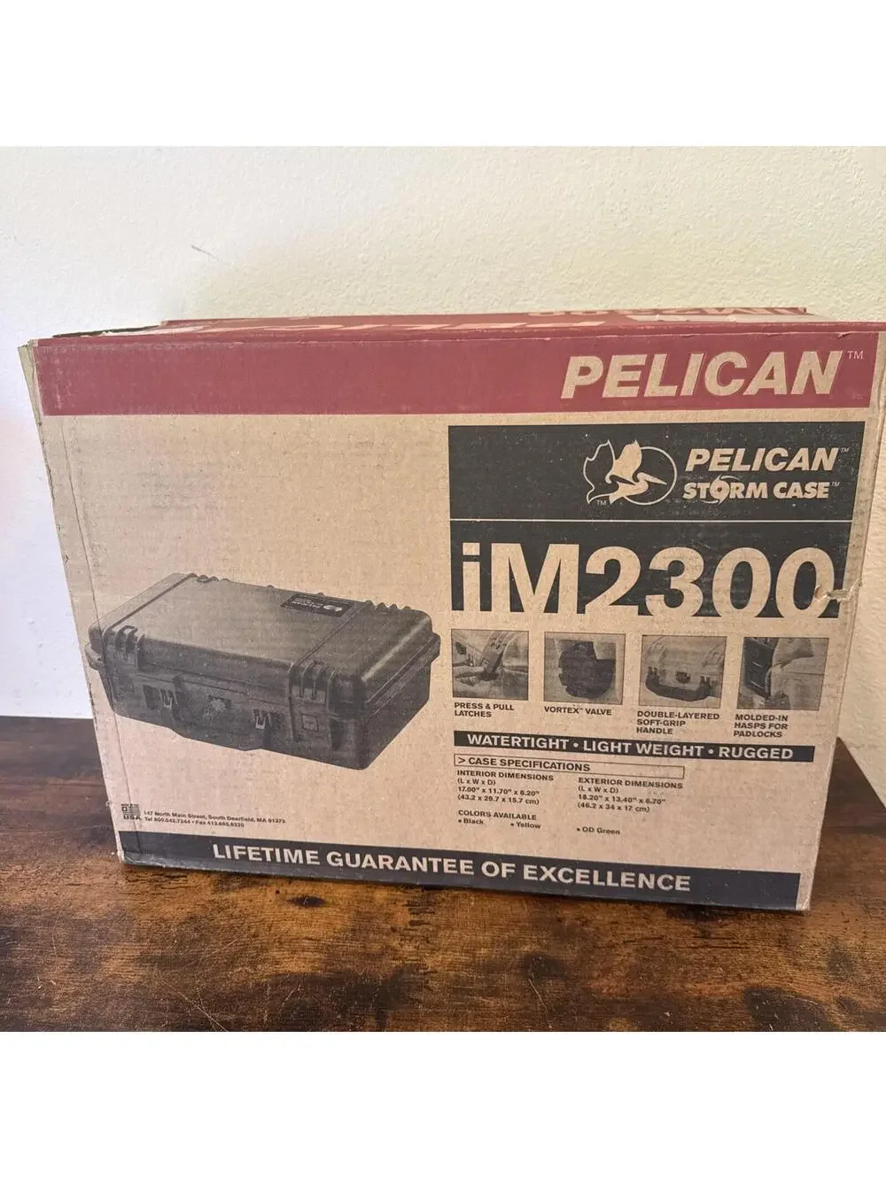 Pelican IM2300 Storm Case NEW Never Used Black w/ Custom CNC Foam Insert